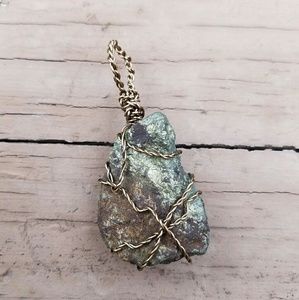 Brass Wire Wrapped Bornite